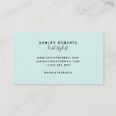 ラッシュスモダンタイリストの水色 名刺 (裏面)