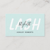 ラッシュスモダンタイリストの水色 名刺 (正面)