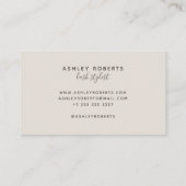 ラッシュスモダンタイリストの淡い日焼け 名刺 (裏面)