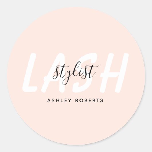 ラッシュスモダンタイリスト赤面 ラウンドシール (正面)