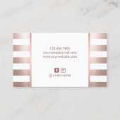 ラッシュズまつげ化粧アーティストバラ金ゴールド 名刺 (裏面)