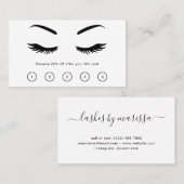 ラッシュズシンプルミニマリスト白黒エレガント ロイヤリティカード (正面/裏面)