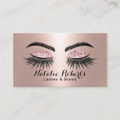 ラッシュズ化粧アーティストグラムバラ金ゴールドまつげ 名刺 (正面)