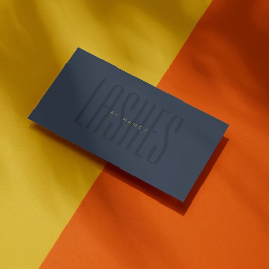 ラッシュタイポグラフィミニマリストネイビーブルー 名刺