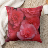 ラッシュダブルピンクベゴニア クッション (ブランケット)