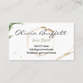 ラッシュダンデリオングリーンリーバラ金ゴールド自然 名刺 (裏面)