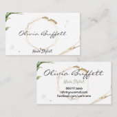 ラッシュダンデリオングリーンリーバラ金ゴールド自然 名刺 (正面/裏面)