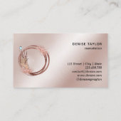 ラッシュテクシモダンニシャンの女性の手のキラキラしたブシ 名刺 (裏面)