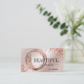 ラッシュテクシモダンニシャンの女性の手のキラキラしたブシ 名刺 (スタンド正面)