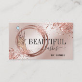 ラッシュテクシモダンニシャンの女性の手のキラキラしたブシ 名刺 (正面)