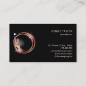 ラッシュテクシモダンニシャンの女性の手のキラキラしたブシ 名刺 (裏面)