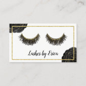 ラッシュテクニシャンメイクアップアーティストブラックフローラ ロイヤリティカード (正面)