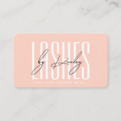 ラッシュテックミニマルメイクアップアーティストピーチモダン 名刺 (正面)