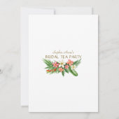 ラッシュトロピカルガーデンフラワー ブライダルティーパーティー 招待状 (裏面)