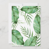 ラッシュトロピカルグリーンの結婚式招待状 招待状 (裏面)