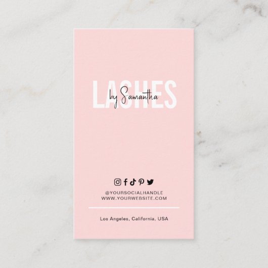 ラッシュバス気にガイドまつげクリーナーフェミニン 名刺 (裏面)