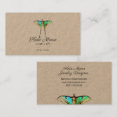 ラッシュバタフライロゴクラフトジュエリーデザイナー コーリングカード (正面/裏面)