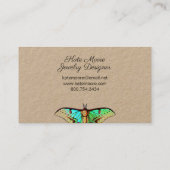 ラッシュバタフライロゴクラフトジュエリーデザイナー コーリングカード (裏面)