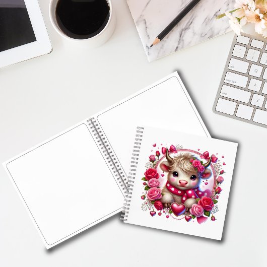 ラッシュバラハイランドカウバレンタイン ノートブック