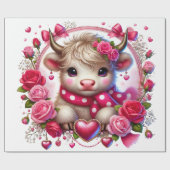 ラッシュバラハイランドカウバレンタイン ラッピングペーパー (フラット)