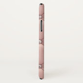 ラッシュバラ金ゴールドフェイクレザー&ダイヤモンドモノグラムの Case-Mate iPhoneケース (裏面/右)