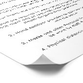 ラッシュバー健康安全ポスターシルバーグリッター ポスター (角)