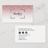 ラッシュバー美しいサロンバラ金ゴールドグリッター 名刺 (正面/裏面)