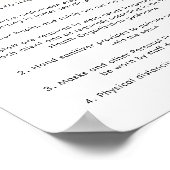 ラッシュバー衛生安全ポスター金ゴールドグリッター ポスター (角)