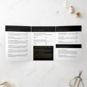 ラッシュパターンのラッシュの多くのサロンブラックパンフレット 三つ折りカード (内部)