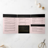 ラッシュパターンのラッシュサロンピンクのパンフレット 三つ折りカード (内部)