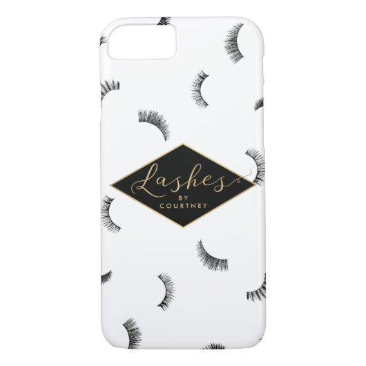 ラッシュパターンのラッシュサロン パーソナライズされた Case-Mate iPhoneケース (裏面)