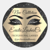 ラッシュパッケージメイクアップアーティスト金ゴールドアイズブラックスパーク ラウンドシール (正面)