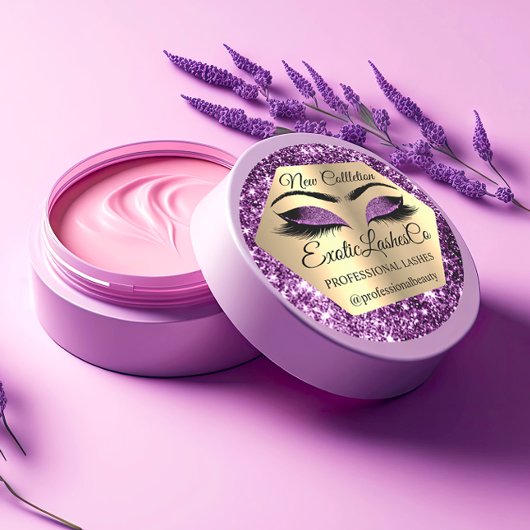 ラッシュパッケージメイクアップアーティスト金ゴールドパープルアイズ ラウンドシール