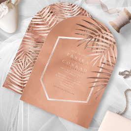 ラッシュパームリーフウェディングテラコッタアーチ ID956 招待状