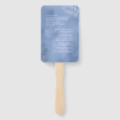 ラッシュパームリーフ結婚式 プログラムウィンザーブルーID956 ハンドファン (裏面)