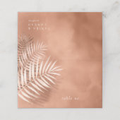 ラッシュパーム結婚リーフのテーブルNo. Terra Cotta ID956 プレイスカード (外部開封)