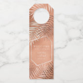 ラッシュパーム結婚リーフズウェルカムテラコッタID956 ボトルネックタグ (正面)