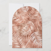 ラッシュパーム結婚リーフズテラコッタアーチID956 招待状 (裏面)