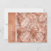 ラッシュパーム結婚リーフズテラコッタID956 サンキューカード (正面)