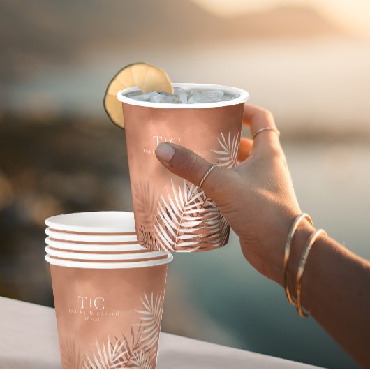 ラッシュパーム結婚リーフズテラコッタID956 紙コップ