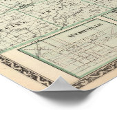 ラッシュビルのマクドナー郡の地図 ポスター (角)