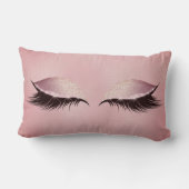 ラッシュピンクローズ赤面グラススリープグリッターメイクアップ ランバークッション (裏面)