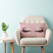 ラッシュピンクローズ赤面グラススリープグリッターメイクアップ ランバークッション (椅子)