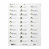 ラッシュファーントロピカルボタニカル差出人住所 ラベル (フルシート)