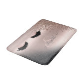 ラッシュブフェイクラックグリッターダイヤモンドバラ金ゴールド バスマット (アングル)