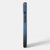 ラッシュブフェイクラックグリッターダイヤモンドバラ金ゴールド、ブルー Case-Mate iPhoneケース (裏面 / 左)