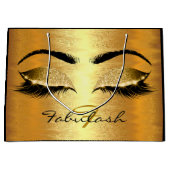 ラッシュブライダルアイズゴールデングリッターネームモノグラム ラージペーパーバッグ (正面)