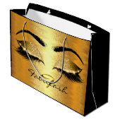 ラッシュブライダルアイズゴールデングリッターネームモノグラム ラージペーパーバッグ (裏面アングル)