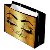 ラッシュブライダルアイズゴールデングリッターネームモノグラム ラージペーパーバッグ (正面アングル)