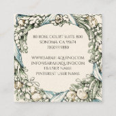 ラッシュブルーフォーマルグリーンリースイベントプランナー スクエア名刺 (裏面)